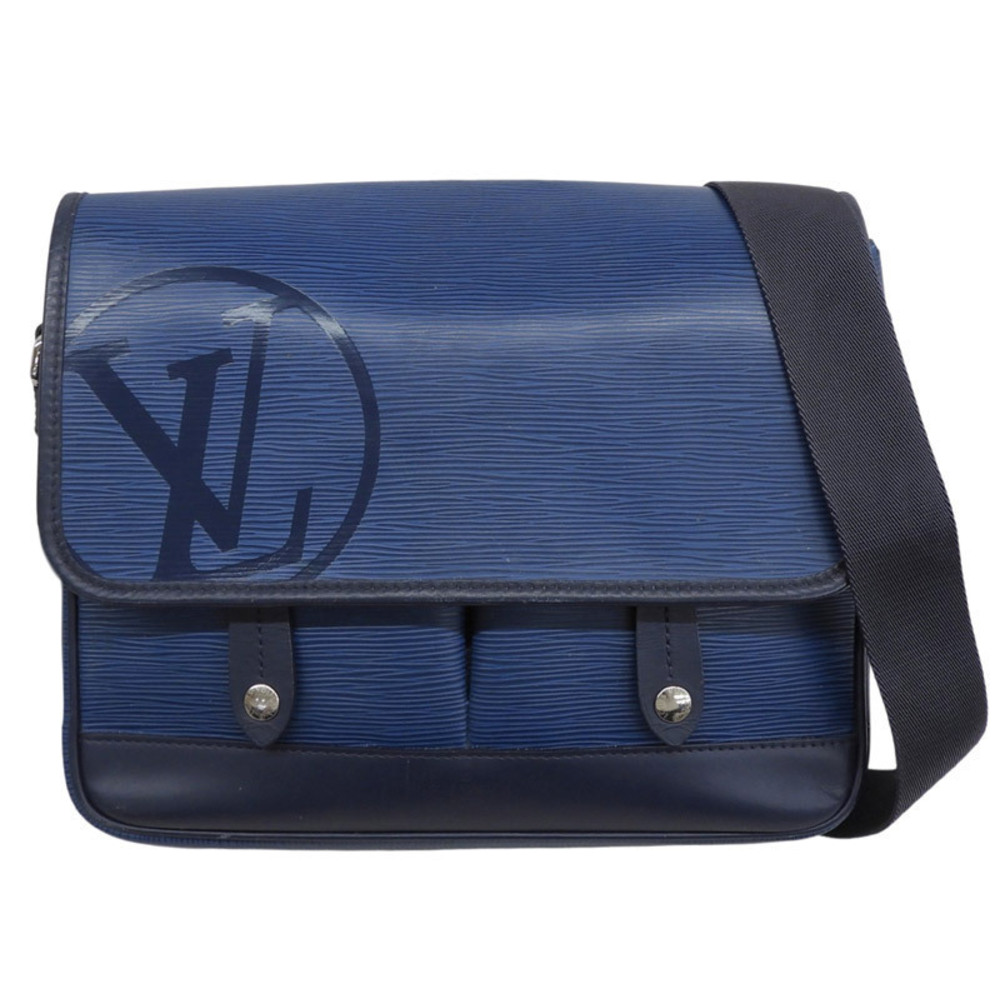 Louis Vuitton Epi Messenger LV Circle Shoulder Bag Blue Azur White Newly Arrived